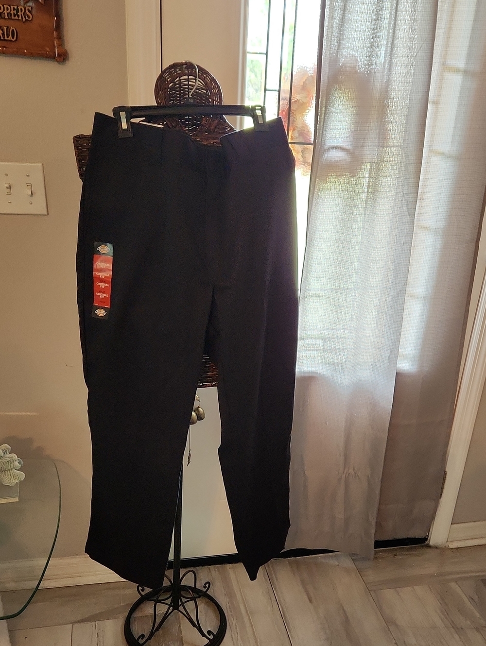 Dickies Men's Black Work Dress Pants